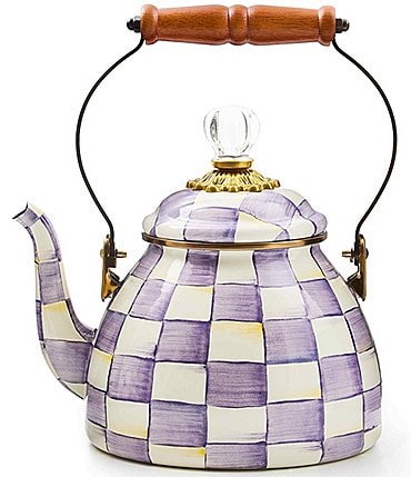 Image of MacKenzie-Childs Check Enamel Tea Kettle