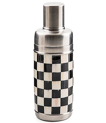 Image of MacKenzie-Childs Check® 3260 Cocktail Shaker