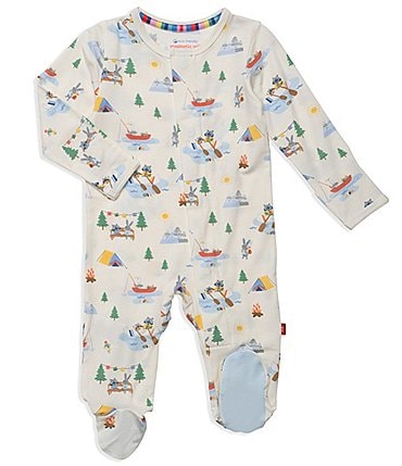 Image of Magnetic Me Baby Boys Newborn-9 Months Long Sleeve Lake You Footed Coverall