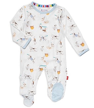 Image of Magnetic Me Baby Boys Preemie-9 Months Long Sleeve Howlarious Printed Footie Coverall