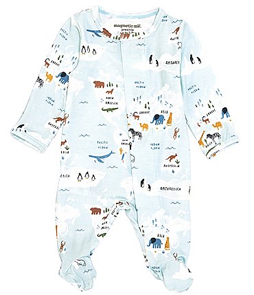 Image of Magnetic Me Baby Boys Preemie-9 Months Long Sleeve Sea The World Footie Coverall