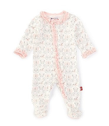 Image of Magnetic Me Baby Girls Newborn-9 Months Carousel Printed Long-Sleeve Footie Coverall