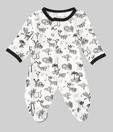 Image of Magnetic Me Baby Preemie-9 Months Long Sleeve Animal Safari Footed Coverall