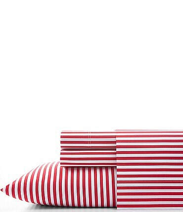 Image of Marimekko Ajo Red Stripe Sheet Set