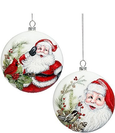 Image of Mark Roberts Holiday Collection 12-Piece Assorted Santa Berry Disc Ornament Set