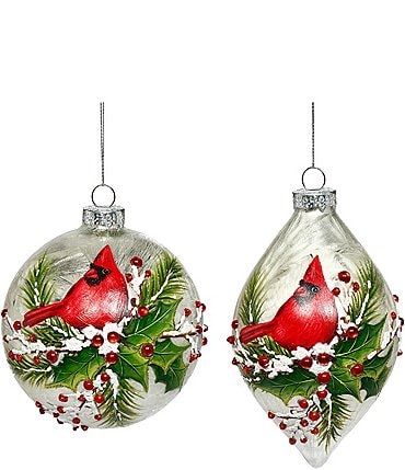 Image of Mark Roberts Holiday Collection Assorted Berry Cardinal Ornament Set, 6-Piece