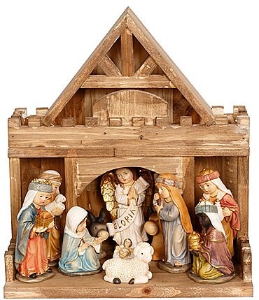 Image of Mark Roberts Holiday Collection Children Nativity Scene Tabletop Decor, 10"
