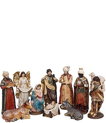 Image of Mark Roberts Holiday Collection Nativity Scene Multi Figurine Set, Set of 10