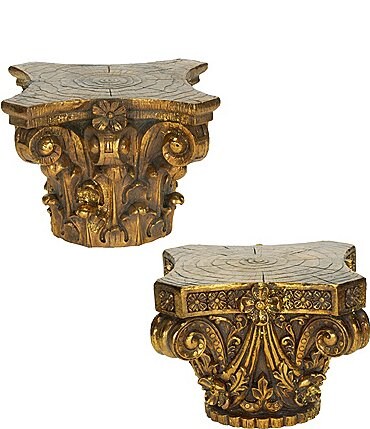 Image of Mark Roberts Holiday Collection Pedestal Pillar Decor, Assortment of 2