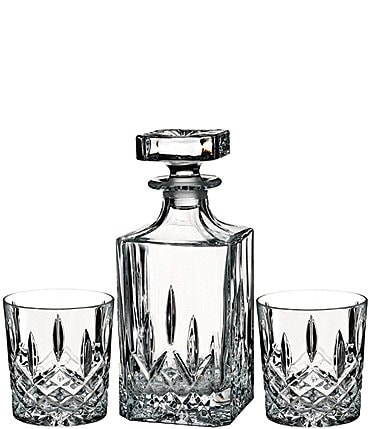 Image of Marquis by Waterford Markham Crystalline Square Decanter & Double Old Fashioned Bar Set