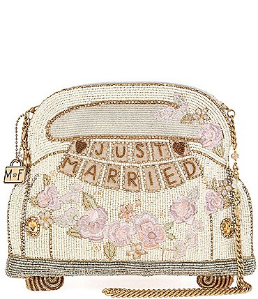 Image of Mary Frances Just Married Beaded Car Crossbody Bag