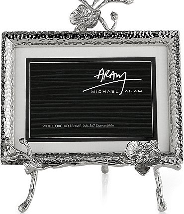 Image of Michael Aram White Orchid Convertible Easel Picture Frame