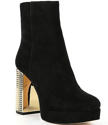 Image of Michael Kors Maxine Suede Platform Booties