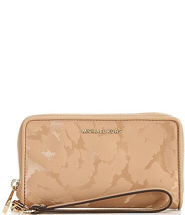 Image of Michael Kors Nylon Jet Set Large Flat Multi Function Phone Case Wristlet