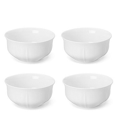 Image of Mikasa 4-Piece Antique White Porcelain Cereal Bowl Set