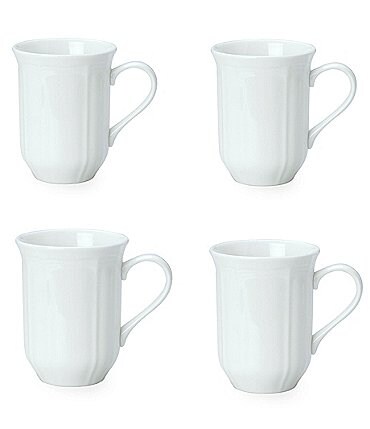 Image of Mikasa 4-Piece Antique White Porcelain Mug Set