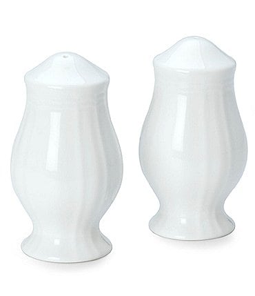 Image of Mikasa Antique White Porcelain Salt & Pepper Shaker Set