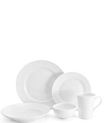 Image of Mikasa Lucerne White 40-Piece Dinnerware Set, Service for 8