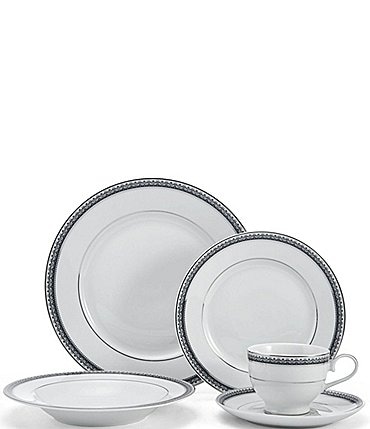 Image of Mikasa Platinum Crown Cobalt 40-Piece Dinnerware Set