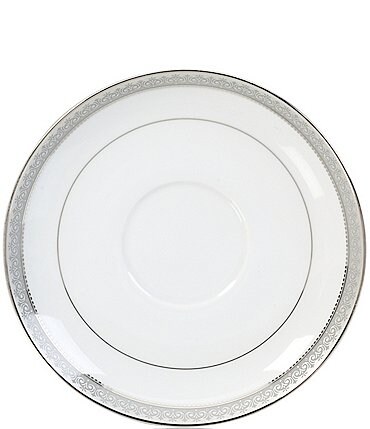 Image of Mikasa Platinum Crown Filigree Porcelain Saucer
