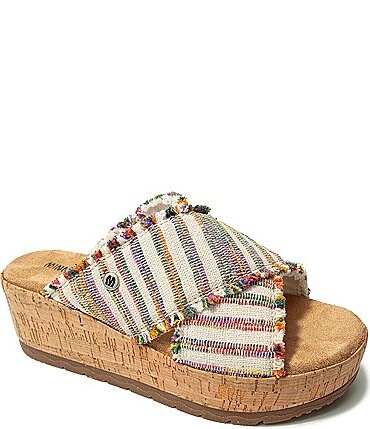 Image of Minnetonka Posey Multi Striped Platform Slides