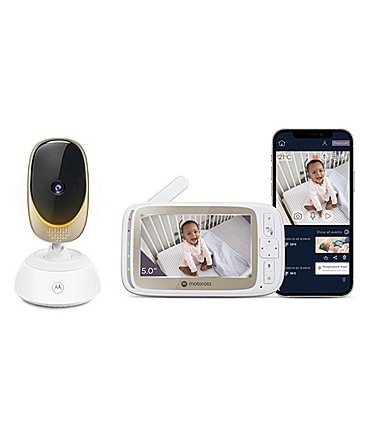 Image of Motorola VM85 Connect 5" Connected Motorized Pan 720p Video Baby Monitor