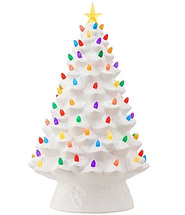 Image of Mr. Christmas Nostalgic Ceramic LED Tabletop Christmas Tree, 18"