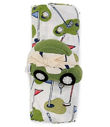 Image of Mud Pie Baby Boys Golf-Theme-Printed Blanket
