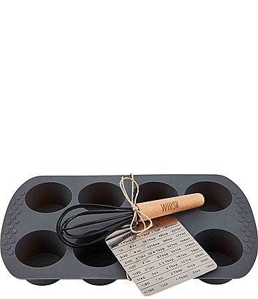 Image of Mud Pie Bistro Silicone Muffin Pan & Whisk Set