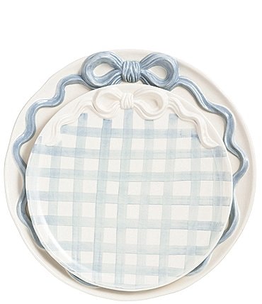 Image of Mud Pie Bow Collection Nested Platter Set