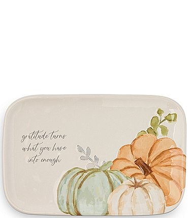 Image of Mud Pie Boxed Gratitude Rectangular Platter