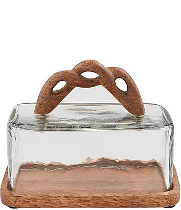 Image of Mud Pie Braided Handle Butter Cloche