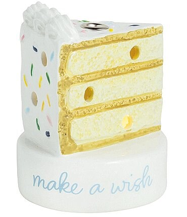 Image of Mud Pie Cake Candle Holder LED Light-up Sitter
