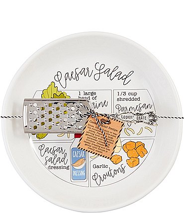 Image of Mud Pie Circa Caesar Salad Recipe Bowl Set