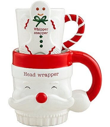 Image of Mud Pie Circa Christmas Big & Little Mug Set