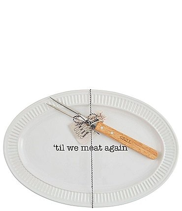 Image of Mud Pie Circa Grill Platter and Fork Set