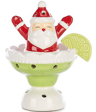 Image of Mud Pie Circa Holiday Light-Up Santa Margarita Sitter