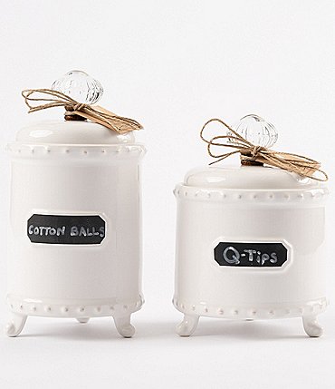 Image of Mud Pie Circa Knob & Chalkboard Footed Canister