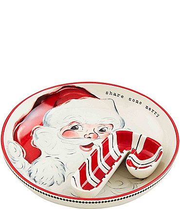 Image of Mud Pie Classic Christmas Vintage Santa Chip & Dip Set