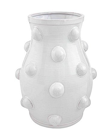 Image of Mud Pie Classic Home Collection Large Beaded Glazed Vase