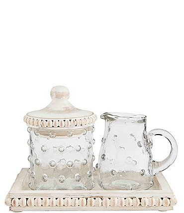 Image of Mud Pie Classic Home Hobnail Cream & Sugar Set