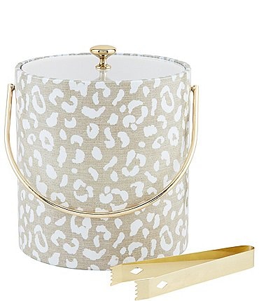 Image of Mud Pie Classic Home Leopard Ice Bucket Set