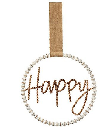 Image of Mud Pie Happy Beaded Door Decor Hanger