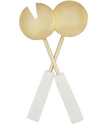 Image of Mud Pie Everyday Entertaining Gold & Marble Server Set