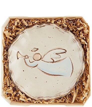Image of Mud Pie Farmhouse Christmas Angel Trinket Dish