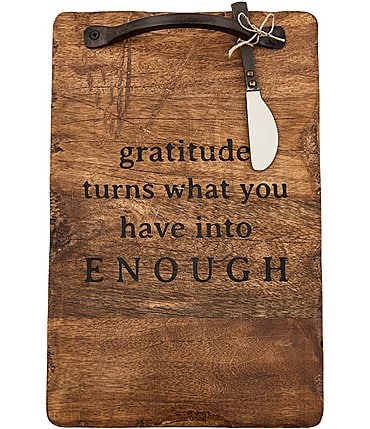Image of Mud Pie Festive Fall Collection Distressed Gratitude Board Set