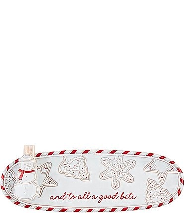 Image of Mud Pie Gingerbread Lane Collection "And To All A Good Bite" Serving Tray Set