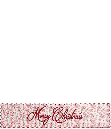 Image of Mud Pie Good Tidings Collection "Merry Christmas" Runner, 72"