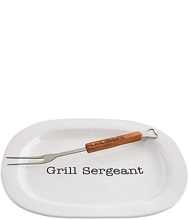Image of Mud Pie Grill Sergeant Platter with Skewer Fork