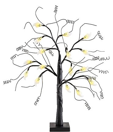 Image of Mud Pie Halloween Collection Light Up Ghosts Decorative Tree
